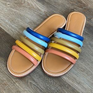 Madewell Rainbow leather flat sandals